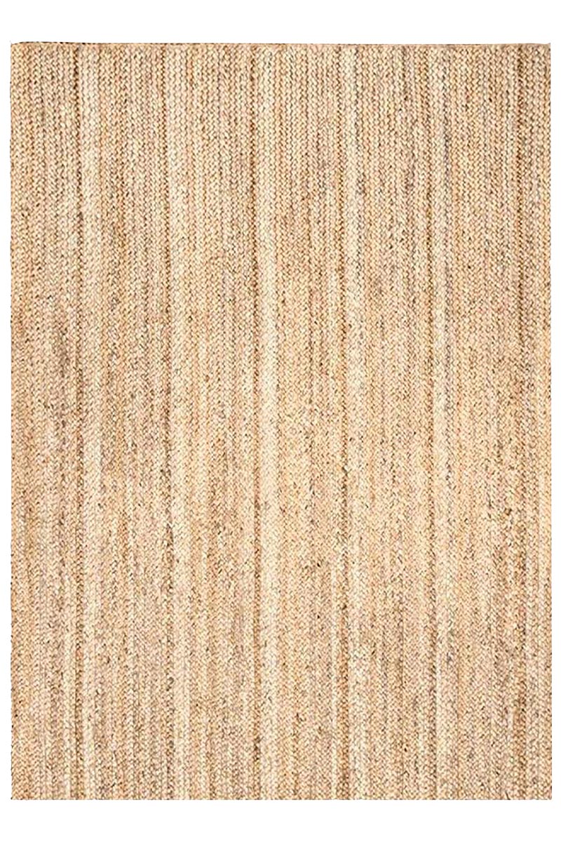 Stunning Hand Braided Beige Jute 4X6 Area Rug