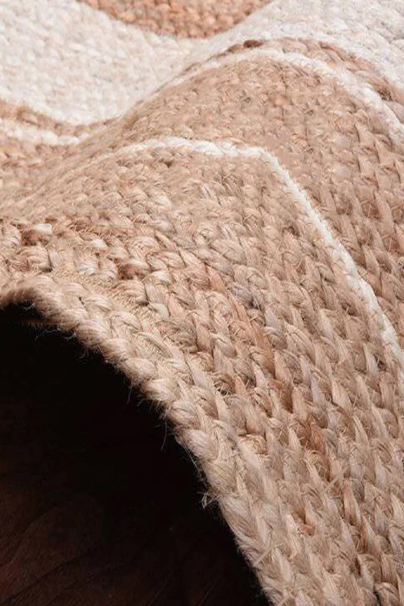 Handmade Indian Jute Rug with White Border - Image 3