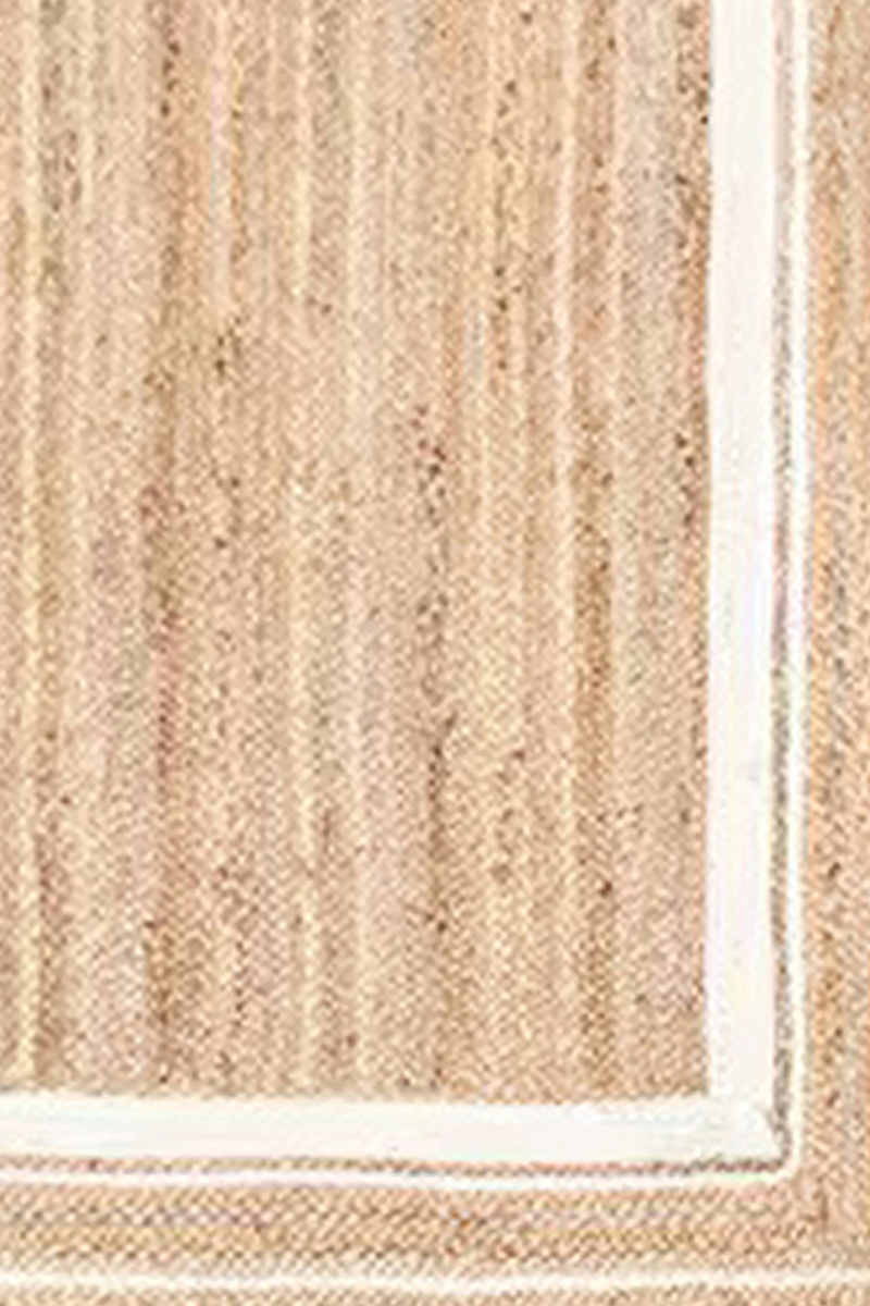 Handmade Indian Jute Rug with White Border - Image 4