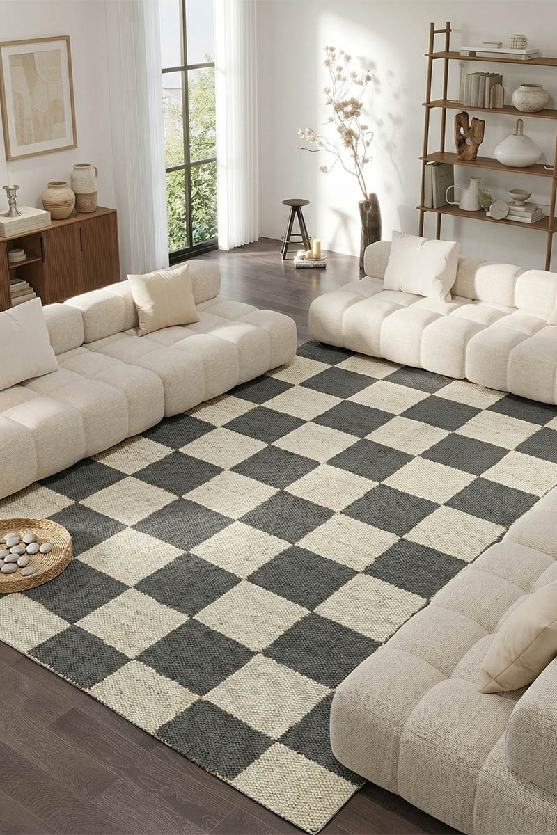 Hand Woven Jute Hemp Area Rugs for Living Room Home Decor - Image 2