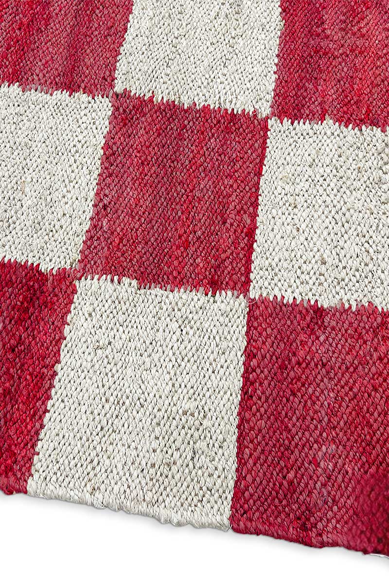 Checkered Hand Woven Jute Hemp Area Rugs for Living Room Home Decor - Image 3